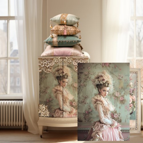 Mary Antoinette Style Vintage Victorian Woman Tissue Paper