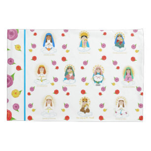 Mary Around the World Pillow Case
