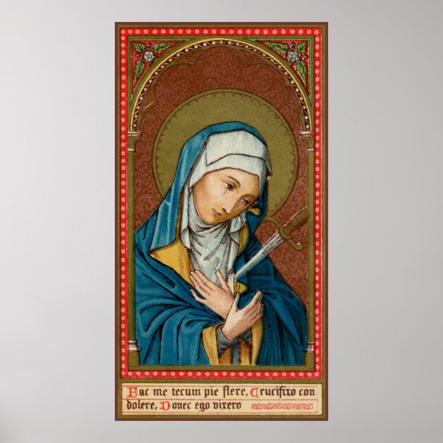 Mary as Mater Dolorosa (Mother of Sorrows) (SAU20) Poster (Front)