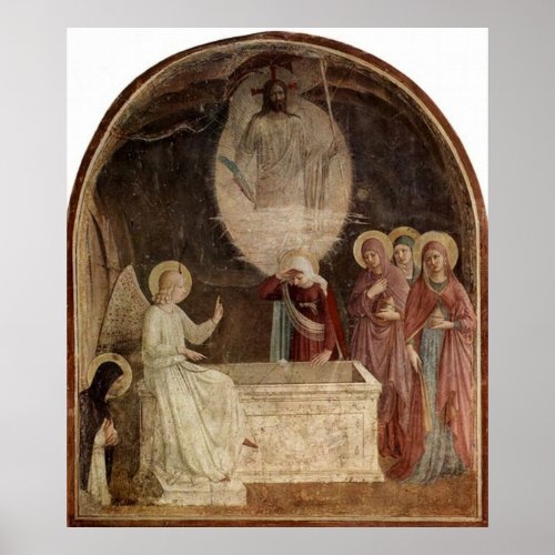 Mary at the Empty Tomb by Fra Angelico Poster