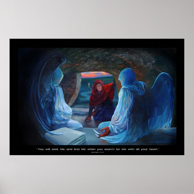 Mary at the Tomb of Christ Poster (Front)