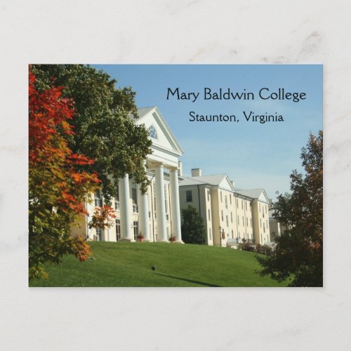 Mary Baldwin College Staunton VA Virginia Postcard