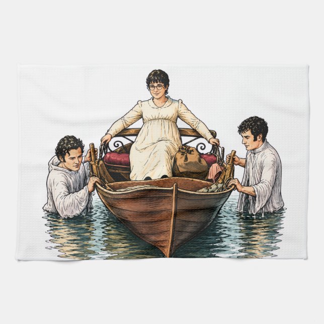 Mary Bennet's Ultimate Boat Ride  Kitchen Towel (Horizontal)