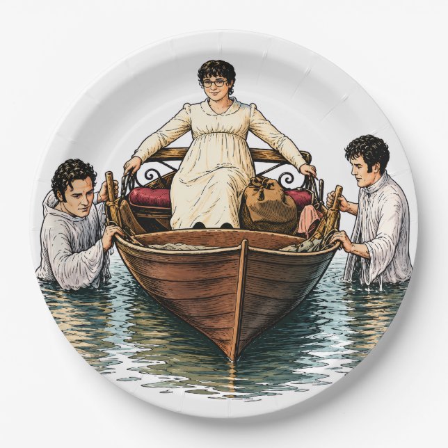 Mary Bennet's ultimate boat ride Paper Plates (Front)