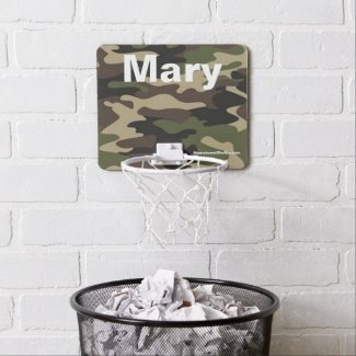 Mary camo mini basketball hoop