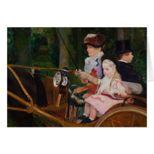 Mary Cassatt - A Woman and a Girl Driving Cards