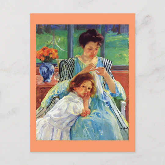 Mary Cassatt Art Young Mother Cassatt Painting Postcard Zazzle Com