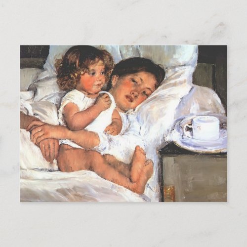 Mary Cassatt_ Breakfast in Bed Postcard