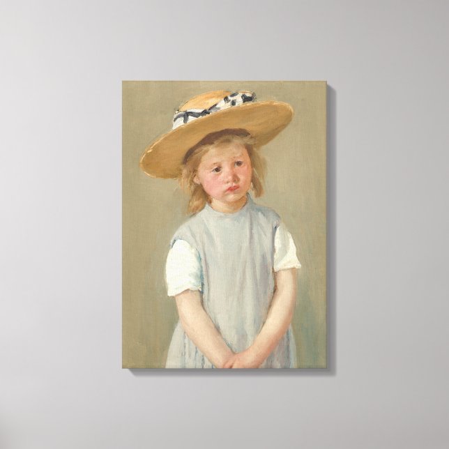 Mary Cassatt - Child in a Straw Hat Canvas Print (Front)