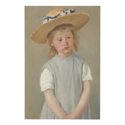 Mary Cassatt _ Child in a Straw Hat Faux Canvas Print