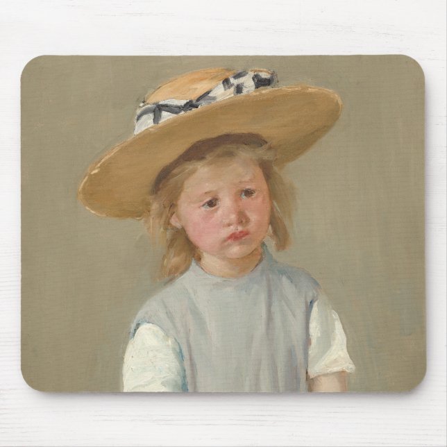 Mary Cassatt - Child in a Straw Hat Mouse Pad (Front)