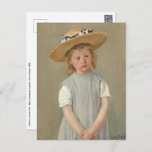 Mary Cassatt _ Child in a Straw Hat Postcard