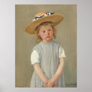 Mary Cassatt - Child in a Straw Hat Poster