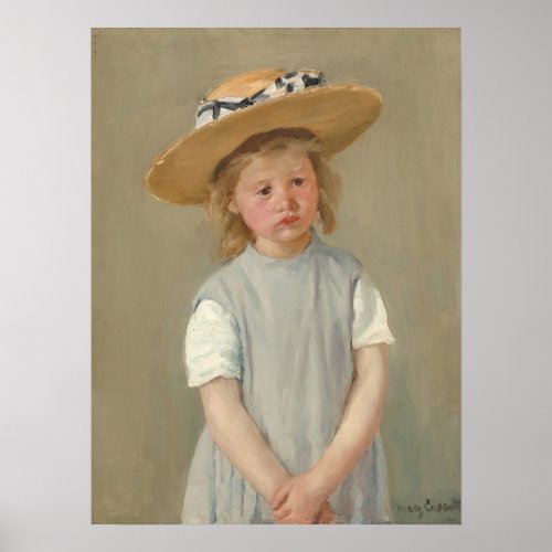 Mary Cassatt _ Child in a Straw Hat Poster