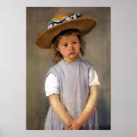 Vintage Child in a Straw Hat orders 1886 portrait