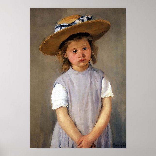 Mary Cassatt "Child in a Straw Hat" Poster (Front)