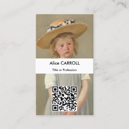 Mary Cassatt _ Child in a Straw Hat _ QR Code Business Card