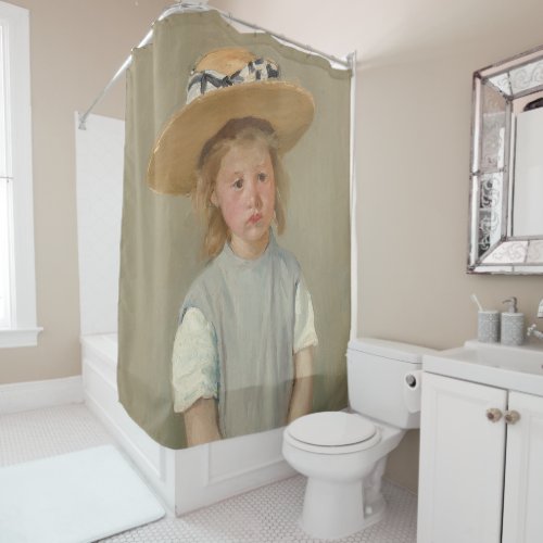 Mary Cassatt _ Child in a Straw Hat Shower Curtain