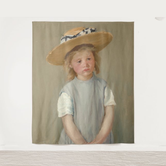 Mary Cassatt - Child in a Straw Hat Tapestry (Front)
