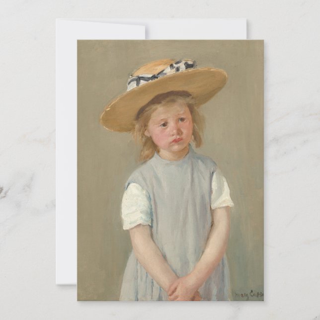 Mary Cassatt - Child in a Straw Hat Thank You Card (Front)