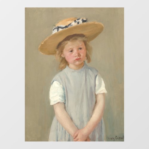 Mary Cassatt _ Child in a Straw Hat Window Cling