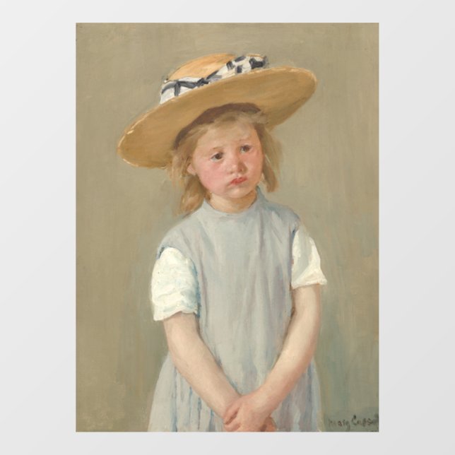 Mary Cassatt - Child in a Straw Hat Window Cling (Sheet)