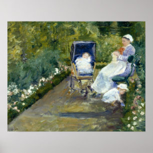 Mary Cassatt - Children in a Garden (The Nurse) Poster