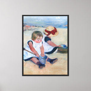 Mary Cassatt Children Playing on the Beach 1884  Canvas Print