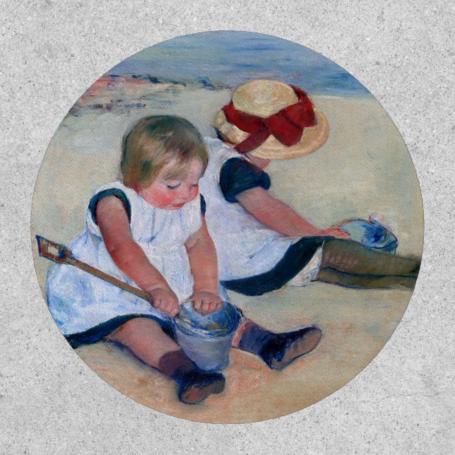 Mary Cassatt Children Playing on the Beach 1884  Patch (Front)
