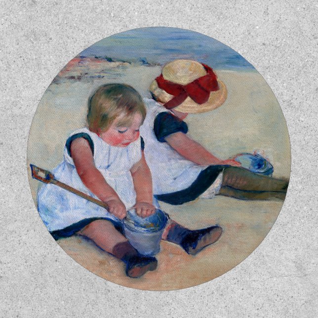 Mary Cassatt Children Playing on the Beach 1884  Patch (Front)