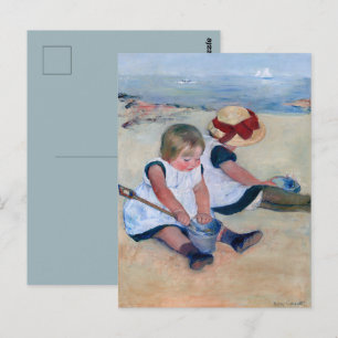 Mary Cassatt Children Playing on the Beach 1884  Postcard