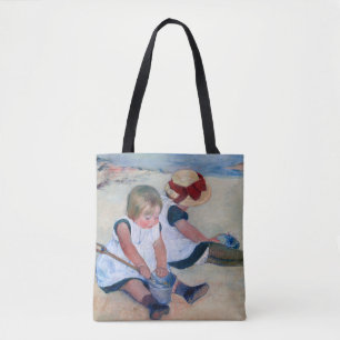 Mary Cassatt Children Playing on the Beach 1884 Tote Bag