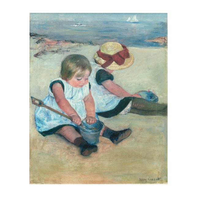 Mary Cassatt - Children Playing on the Beach Acrylic Print (Front)