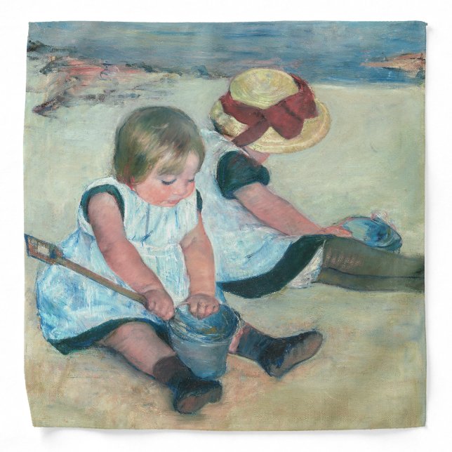 Mary Cassatt - Children Playing on the Beach Bandana (Front)
