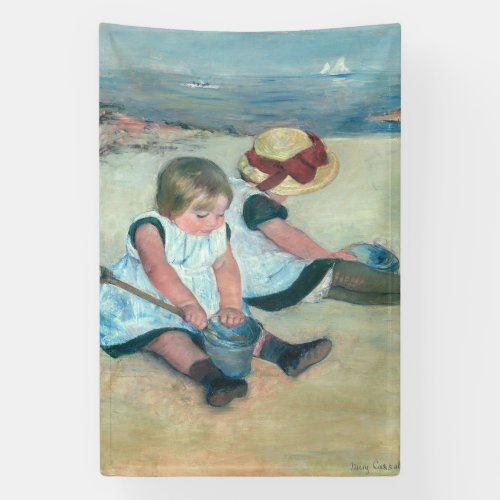 Mary Cassatt _ Children Playing on the Beach Banner