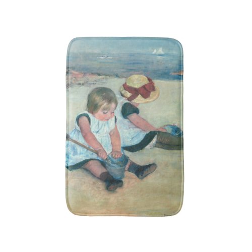 Mary Cassatt _ Children Playing on the Beach Bath Mat