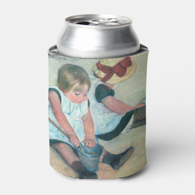 Mary Cassatt - Children Playing on the Beach Can Cooler (Can Front)