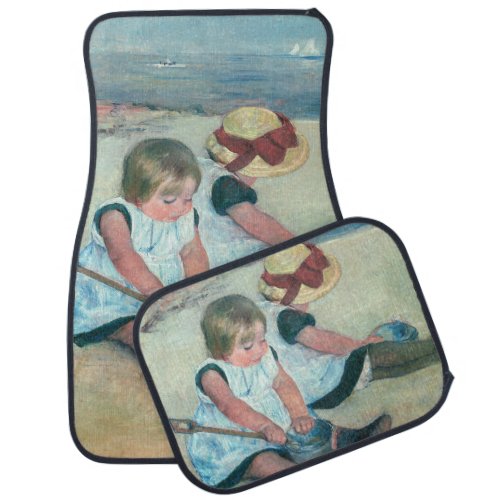 Mary Cassatt _ Children Playing on the Beach Car Floor Mat
