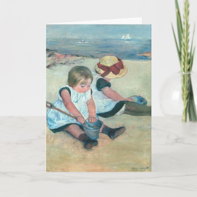 Mary Cassatt - Children Playing on the Beach Card (Front)
