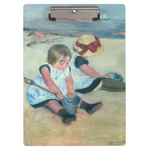 Mary Cassatt _ Children Playing on the Beach Clipboard