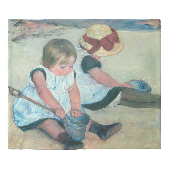 Mary Cassatt - Children Playing on the Beach Duvet Cover (Front)