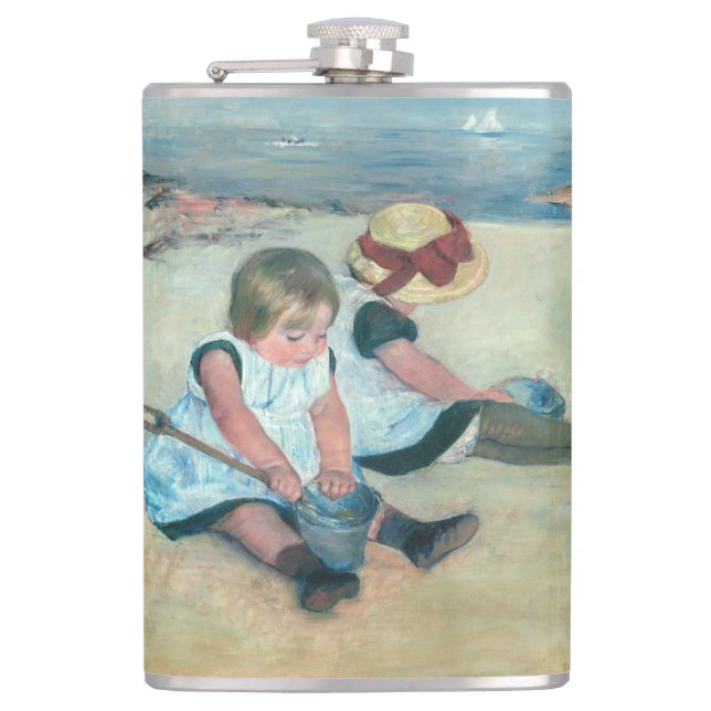 Mary Cassatt - Children Playing on the Beach Flask (Front)