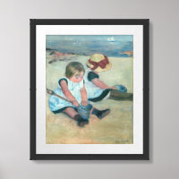 Mary Cassatt - Children Playing on the Beach