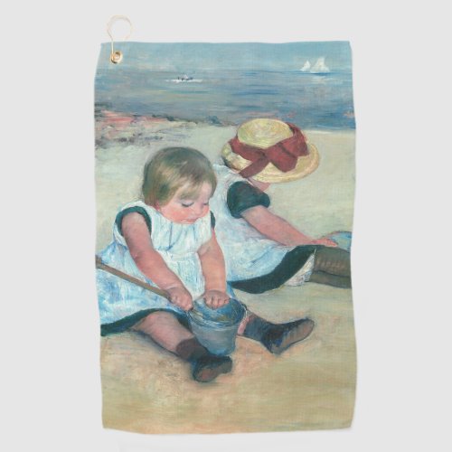 Mary Cassatt _ Children Playing on the Beach Golf Towel