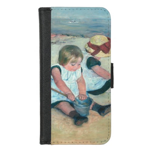 Mary Cassatt _ Children Playing on the Beach iPhone 87 Wallet Case