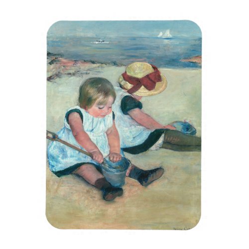 Mary Cassatt _ Children Playing on the Beach Magnet