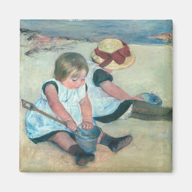 Mary Cassatt - Children Playing on the Beach Magnet (Front)