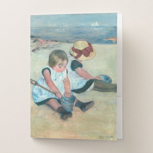 Mary Cassatt _ Children Playing on the Beach Pocket Folder
