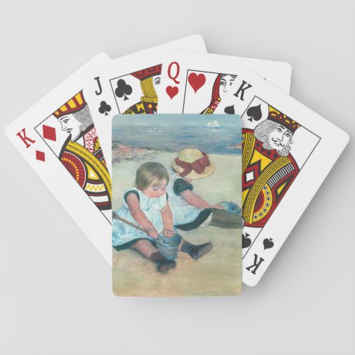 Mary Cassatt _ Children Playing on the Beach Poker Cards