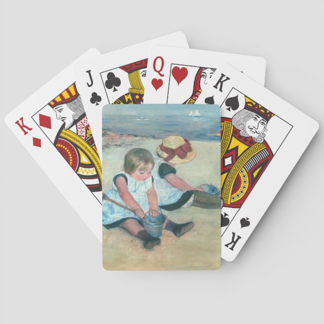Mary Cassatt - Children Playing on the Beach Poker Cards (Back)